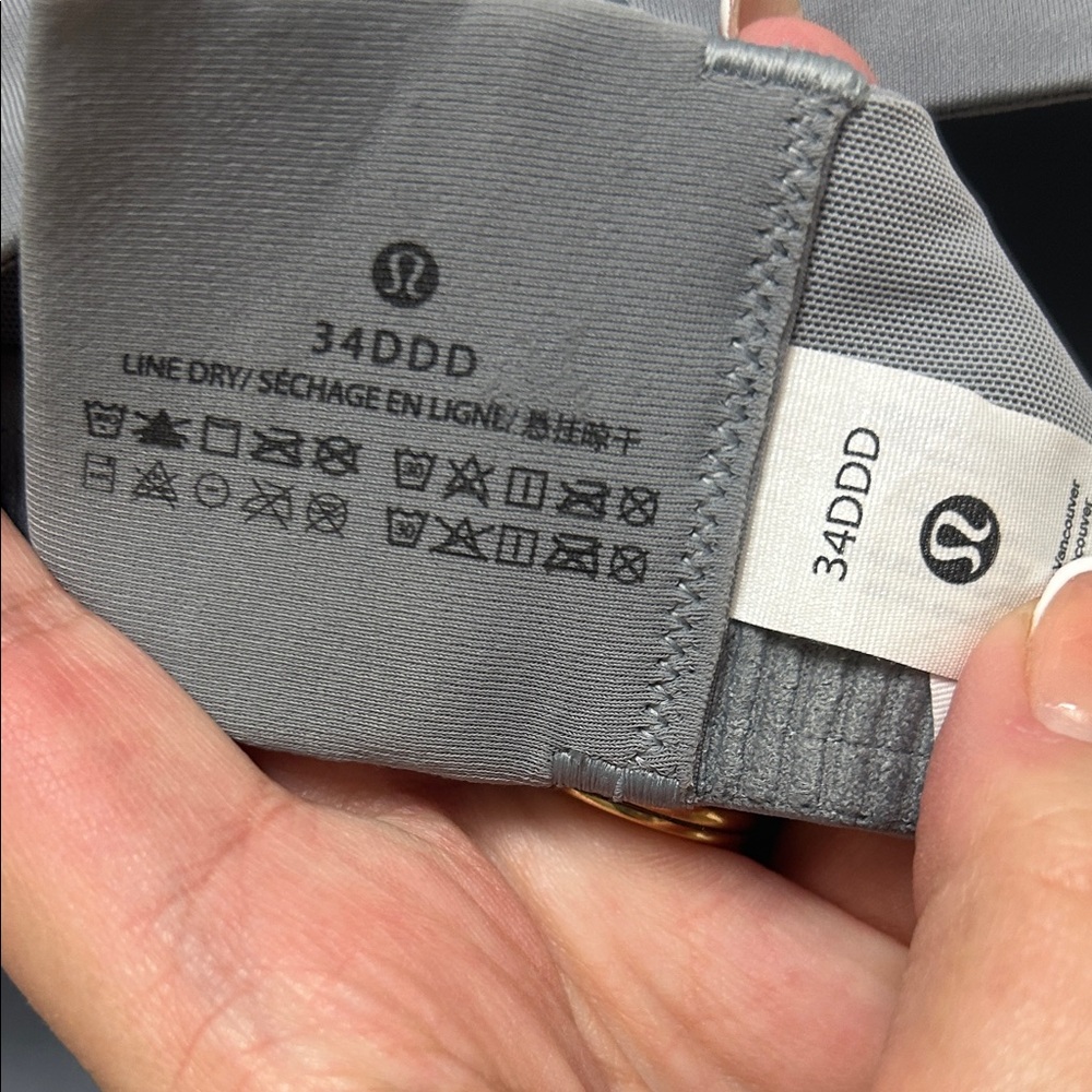 Lululemon 35DDD Gray Cross-Back Sports Bra - Picture 6 of 6